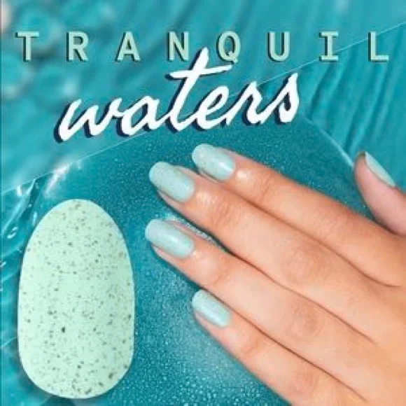 Color Street TRANQUIL WATERS Prism FX Turquoise Nail Strips Set - Picture 5 of 9
